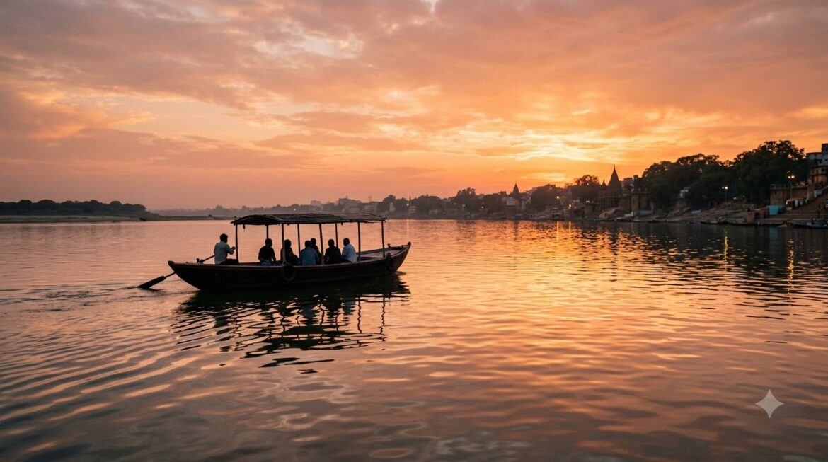 Ganga boating Patna sunset cruise MV Ganga Vihar riverboat